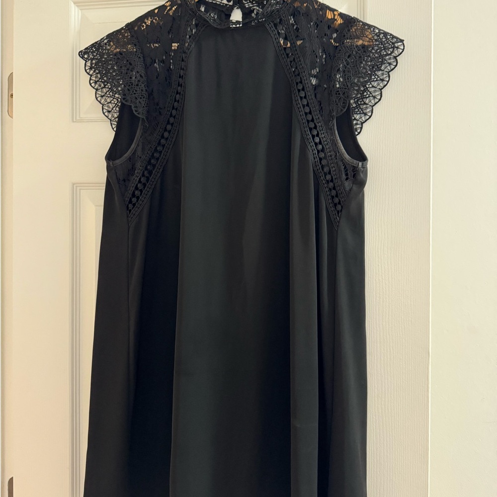 Zara Black Lace Detail Top